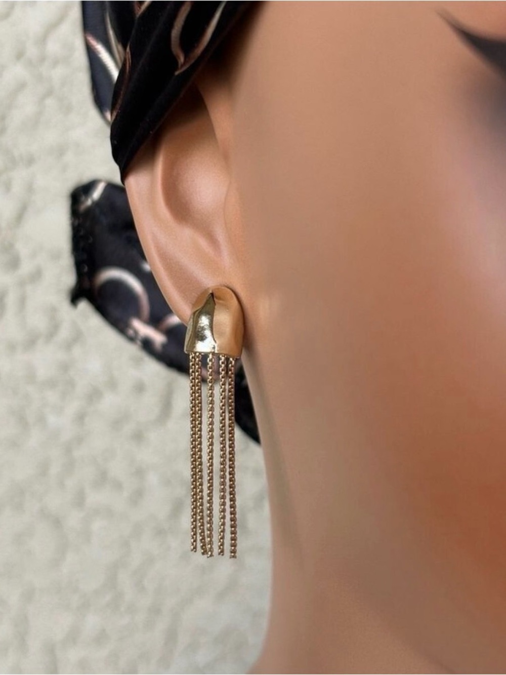 Elegant Gold Tassel Earrings*